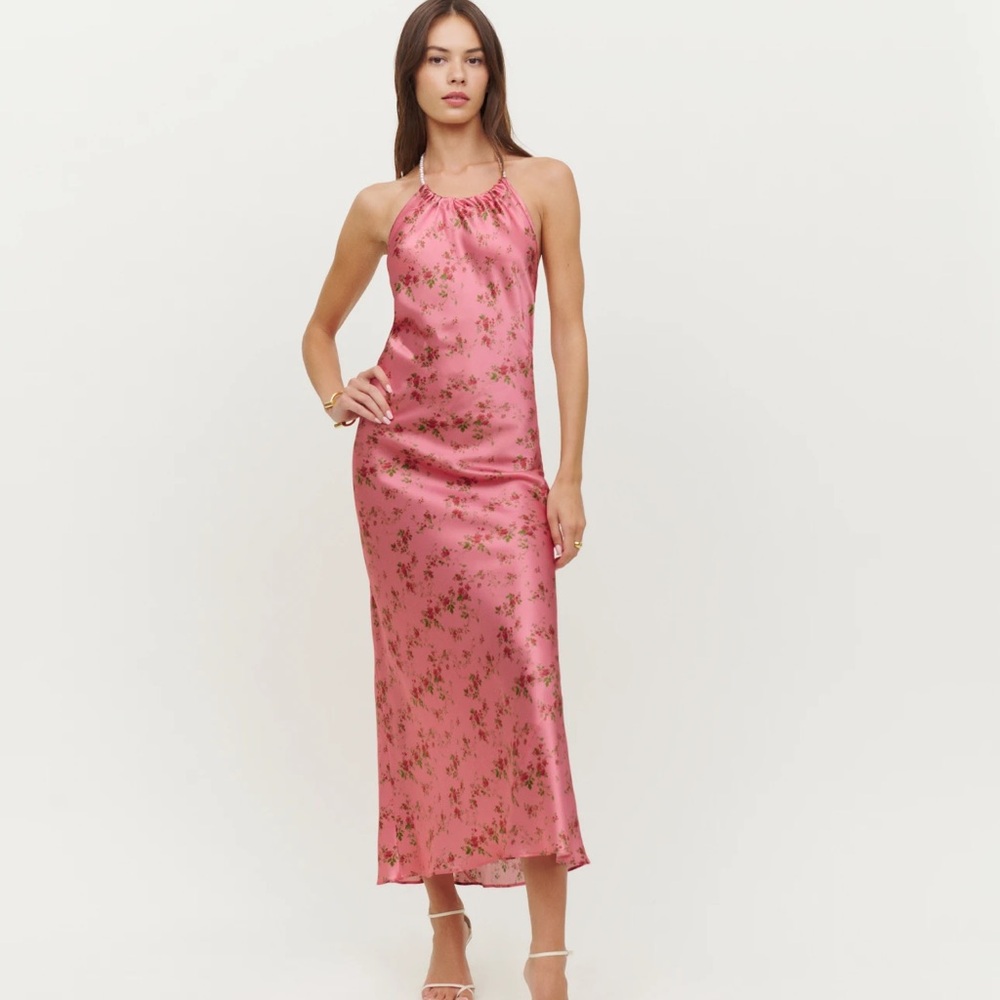 Like new condition Reformation marixa silk dress size xs